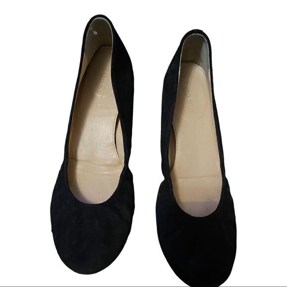 J. Crew| Black Cece Suede Ballet Flats | 6.5 - Picture 4 of 7